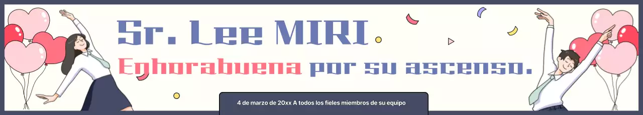 Celebrando un ascenso en azul claro