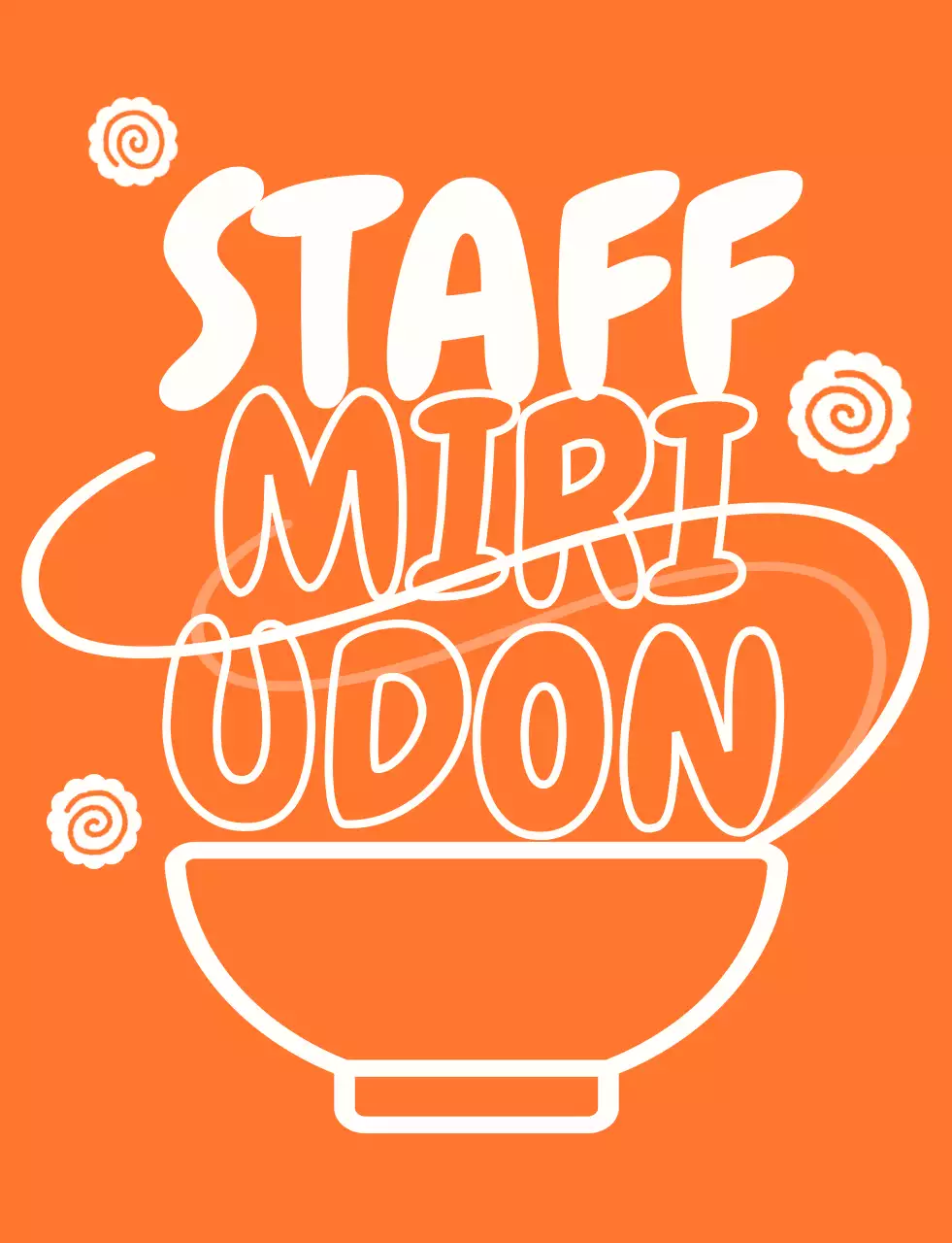 オレンジ キッチュ スタッフ 半袖 ティーシャツ