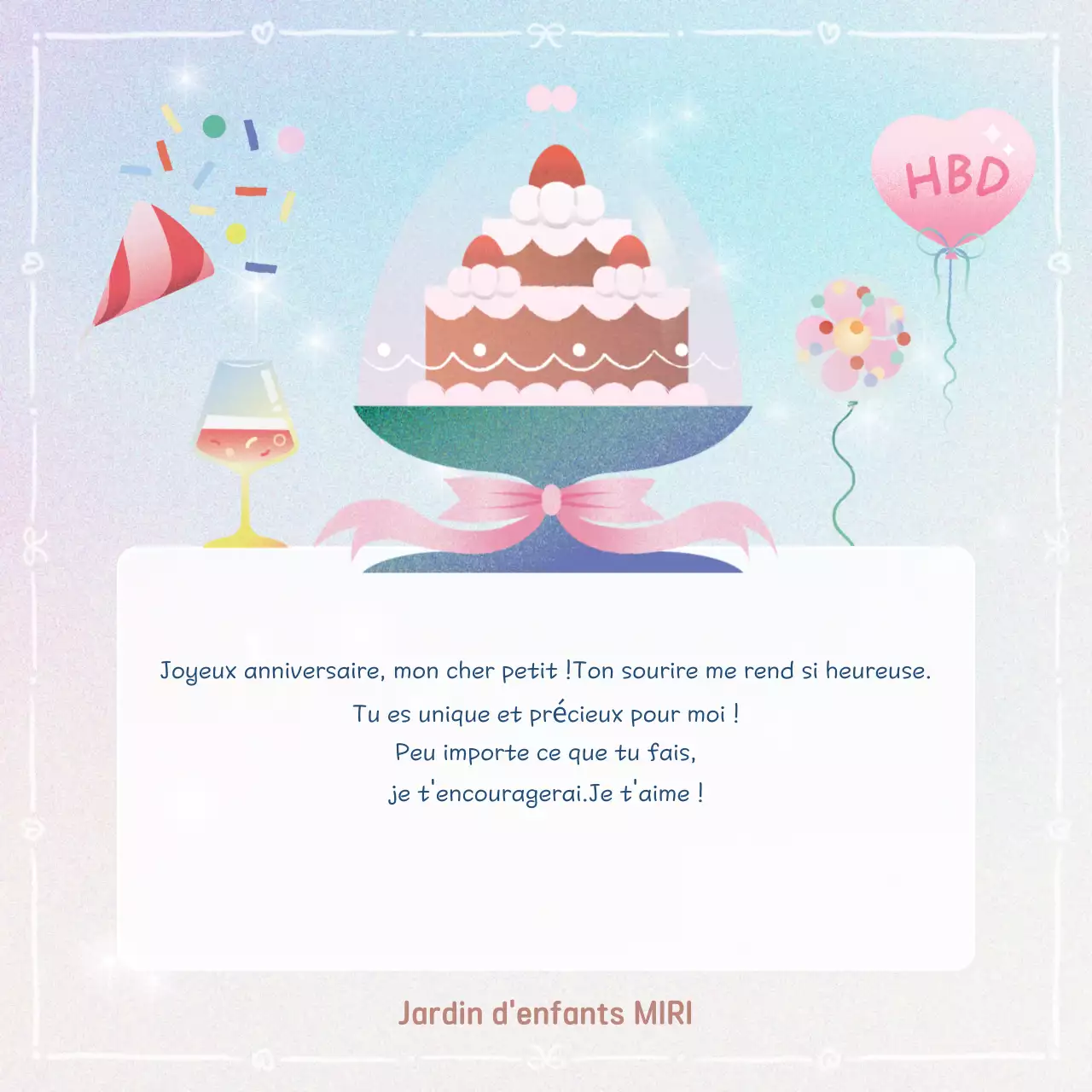 Joyeux anniversaire mauve