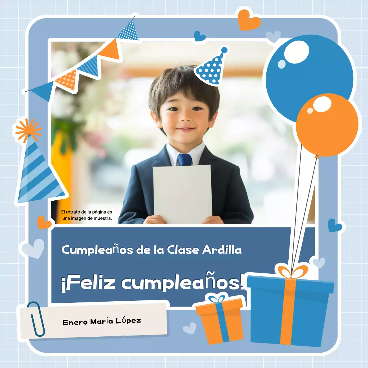 Una celebración de cumpleaños celeste