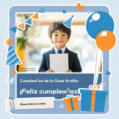 Una celebración de cumpleaños celeste