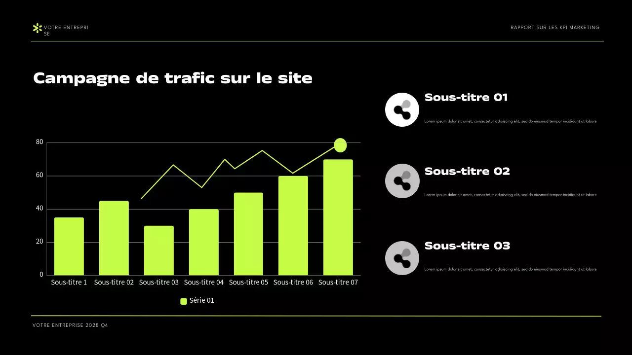 Black Green Modern Marketing KPI Report Presentation