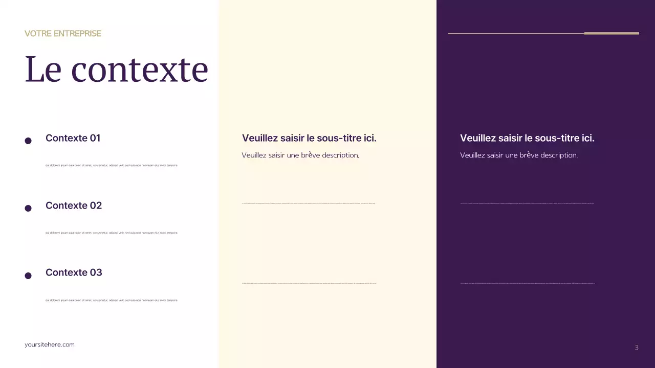 Plan d'affaires moderne pourpre