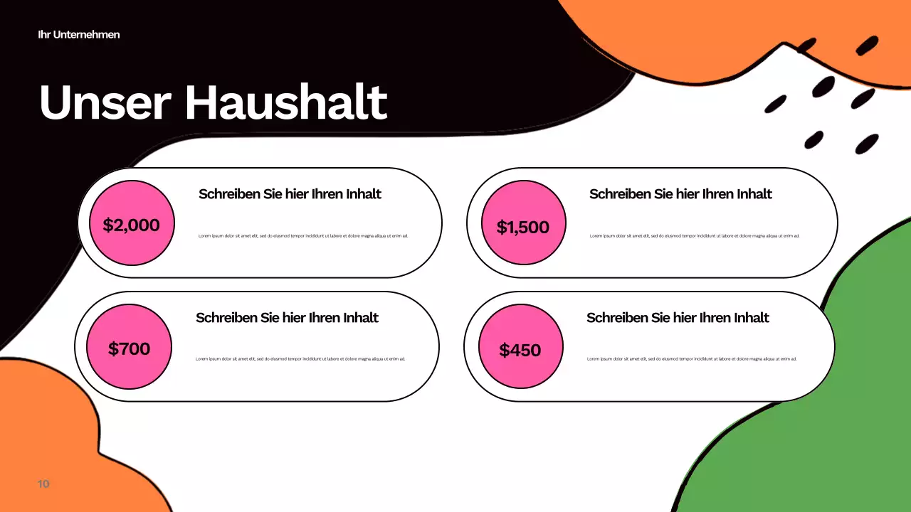 Bunter abstrakter Social-Media-Bericht