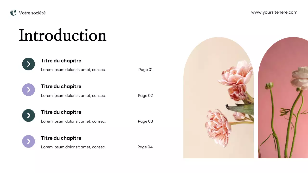 Plan de marketing moderne rose