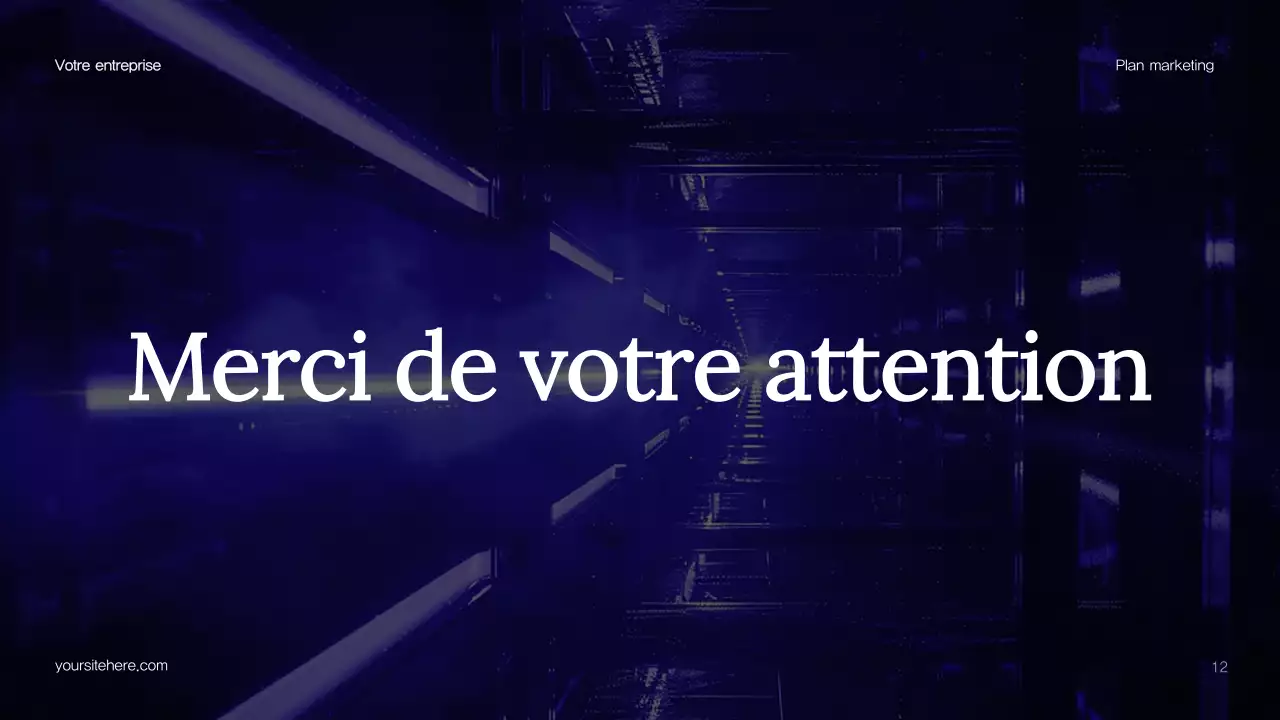 Plan de marketing de Blue Abstract