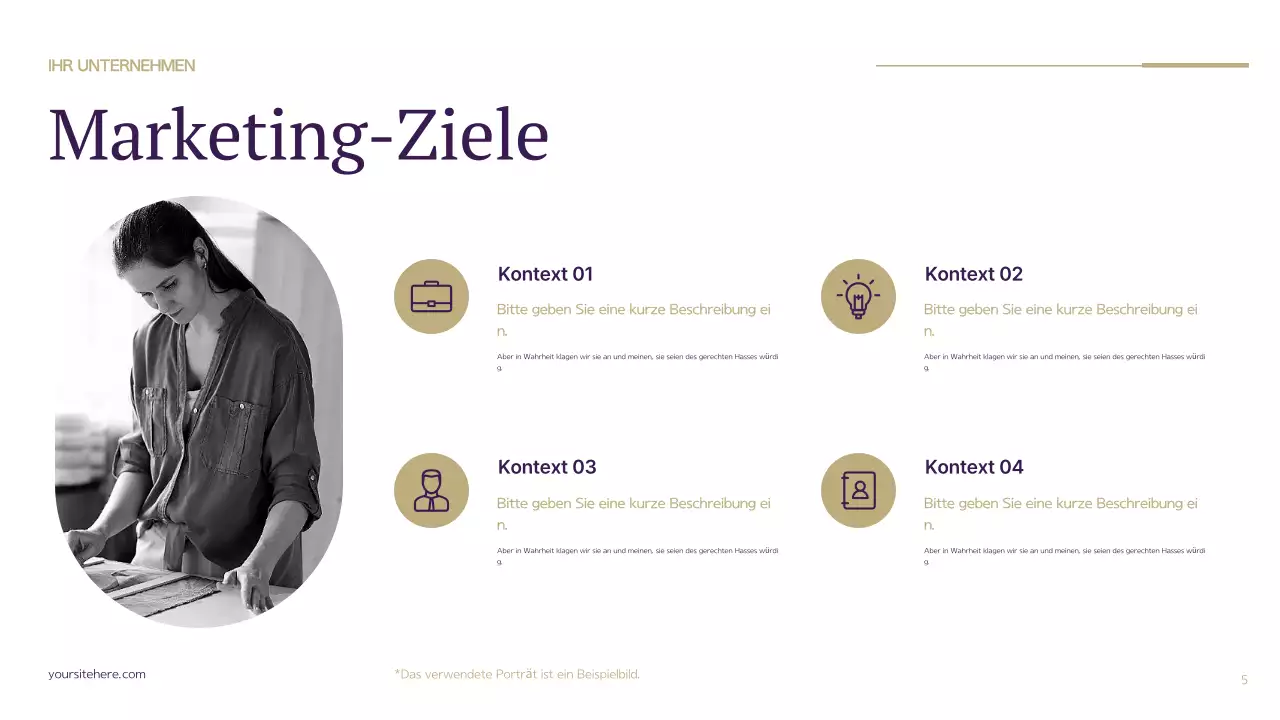 Lila Moderner Businessplan