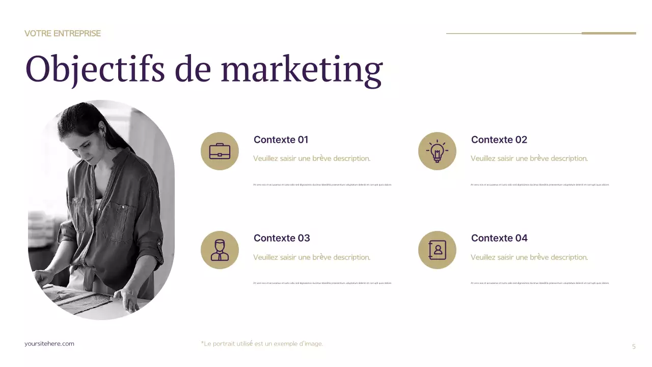 Plan d'affaires moderne pourpre