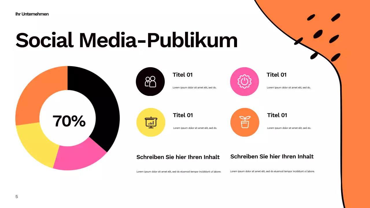 Bunter abstrakter Social-Media-Bericht