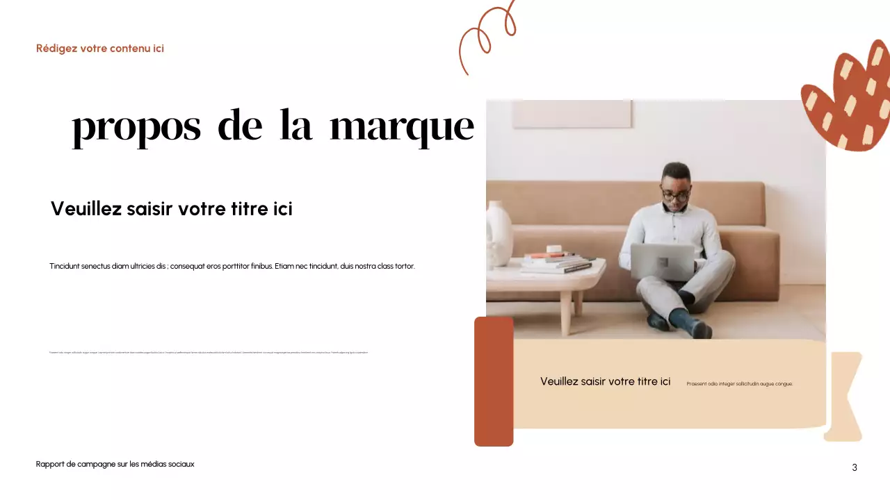 Rapport sur les médias sociaux d'Orange Modern