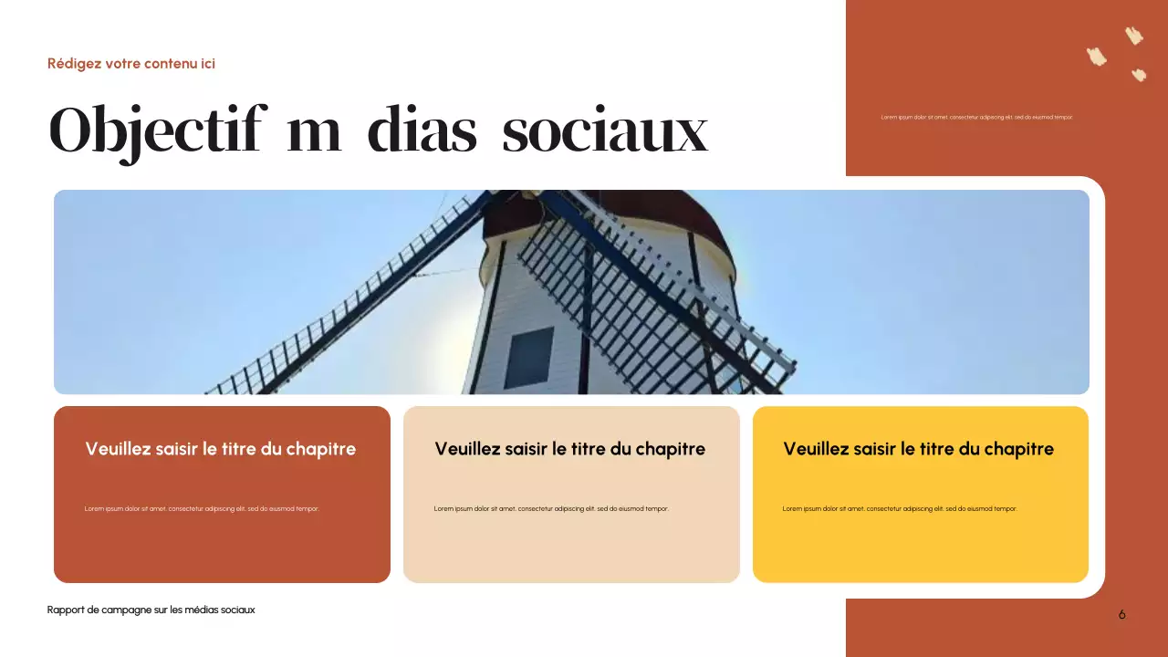 Rapport sur les médias sociaux d'Orange Modern