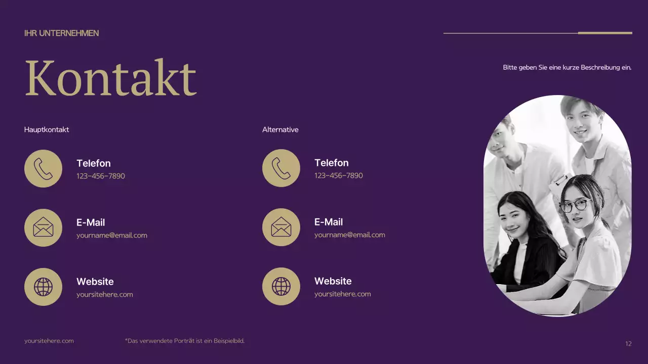 Lila Moderner Businessplan