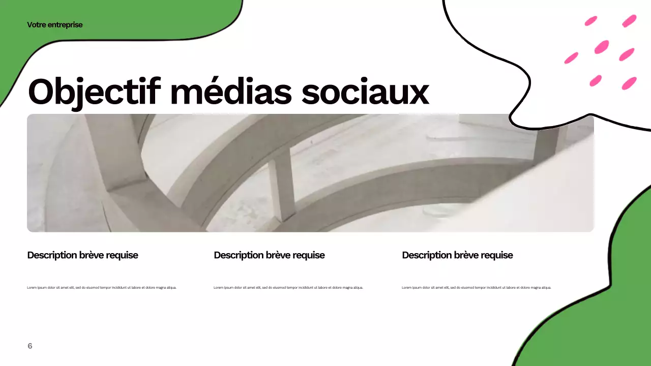 Rapport sur les médias sociaux abstrait et coloré
