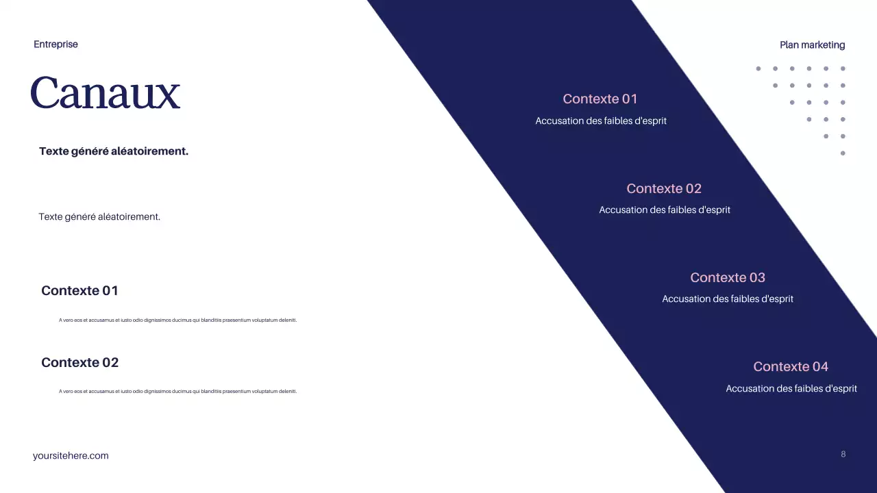 Document sur le plan de marketing moderne de la marine