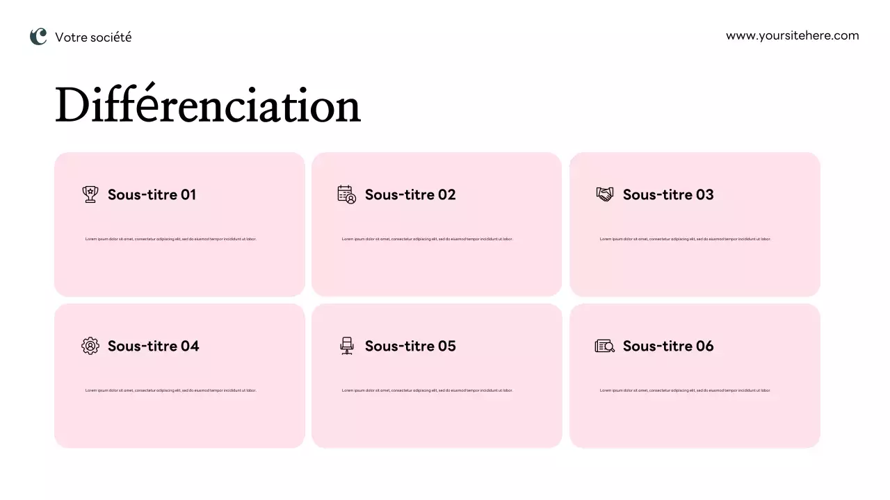 Plan de marketing moderne rose