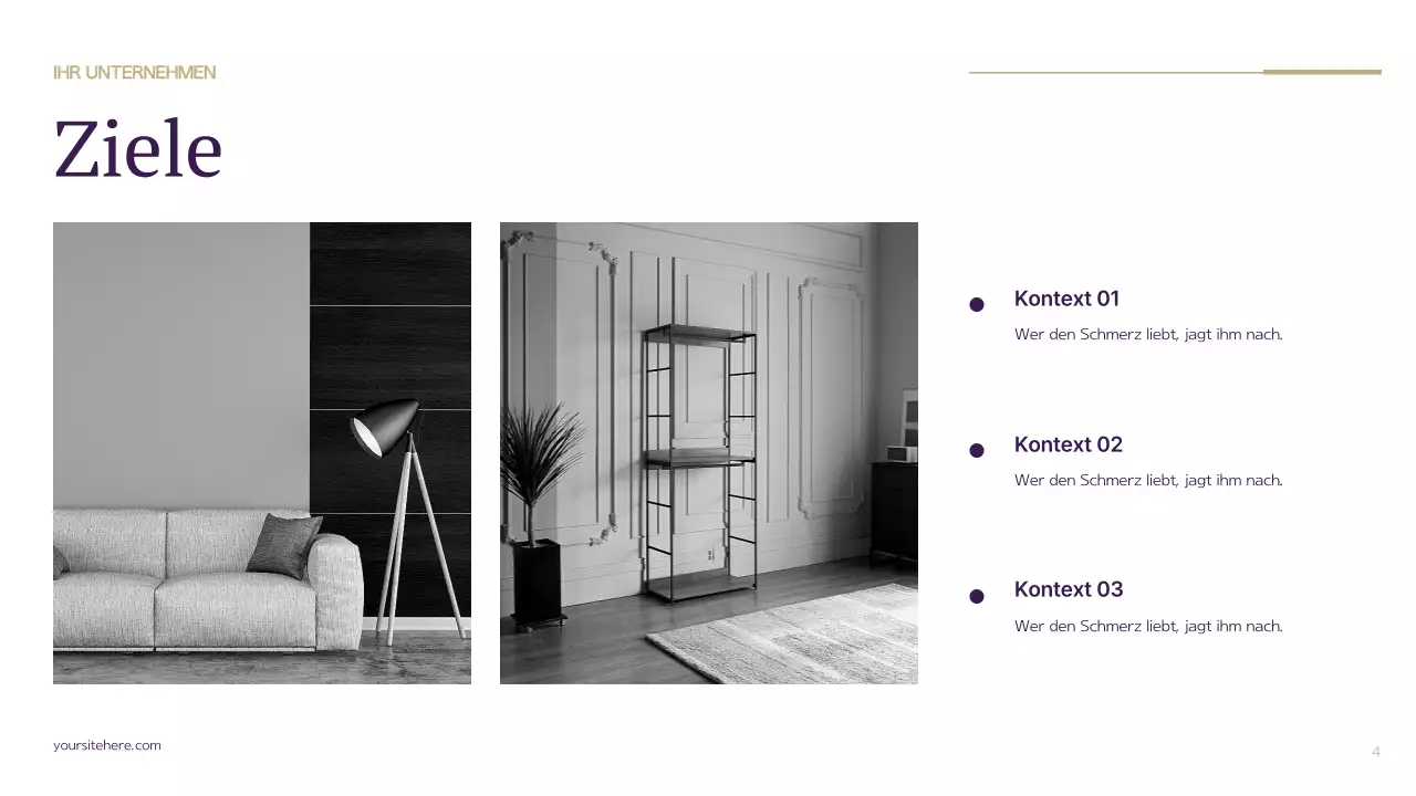 Lila Moderner Businessplan