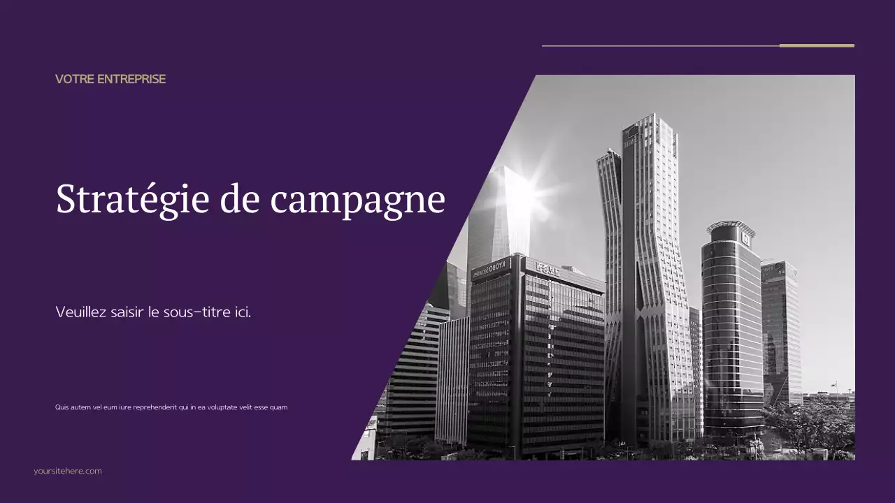 Plan d'affaires moderne pourpre