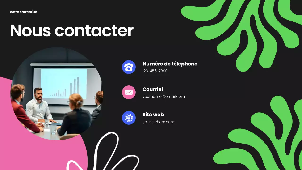 Plan d'affaires moderne noir