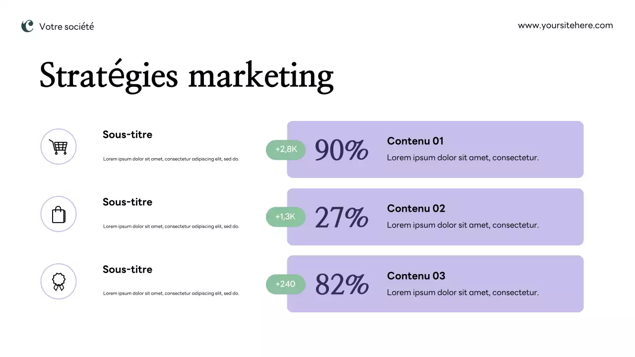 Plan de marketing moderne rose