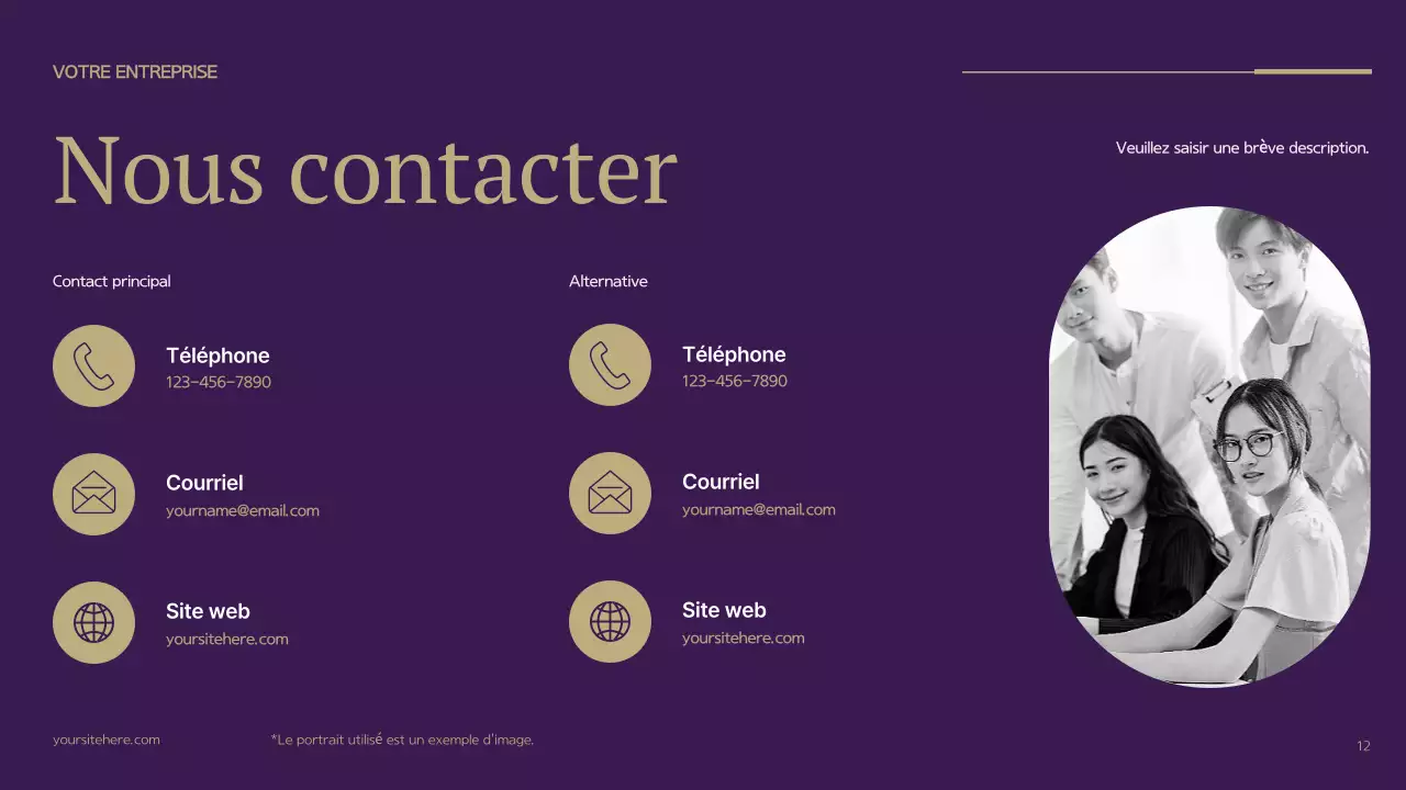 Plan d'affaires moderne pourpre