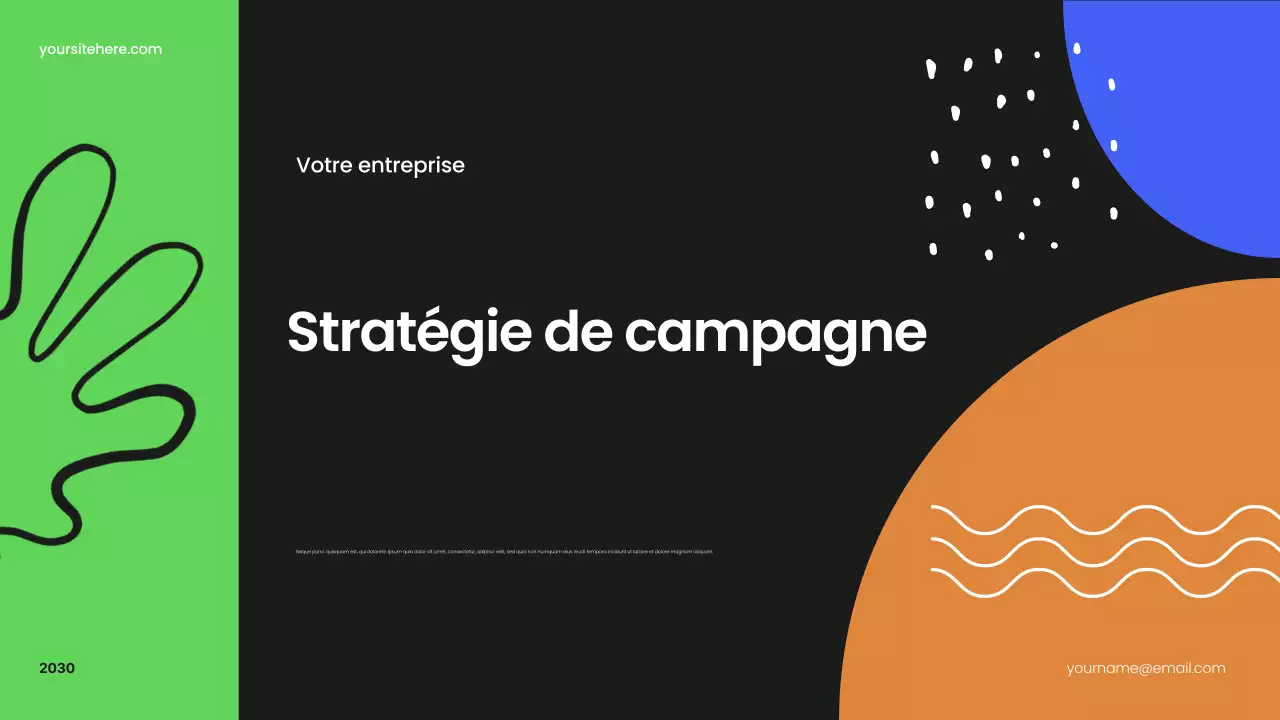 Plan d'affaires moderne noir