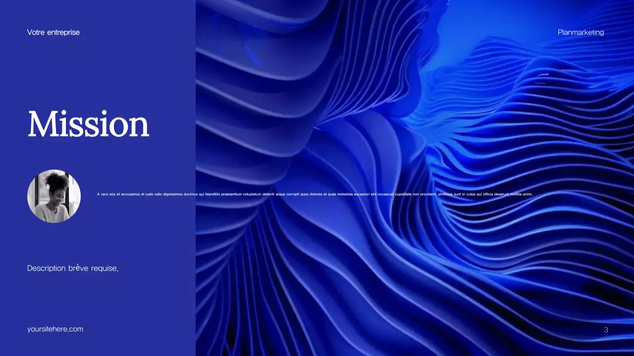 Plan de marketing de Blue Abstract