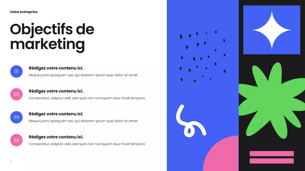 Plan d'affaires moderne noir