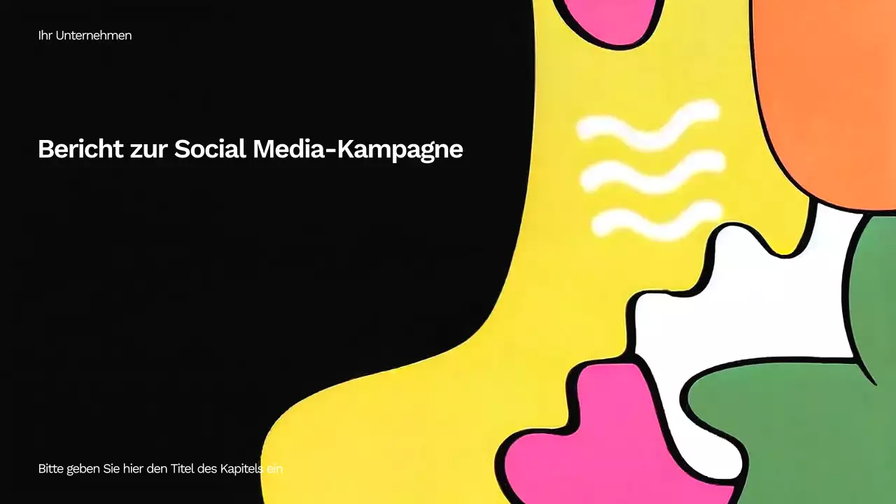 Bunter abstrakter Social-Media-Bericht