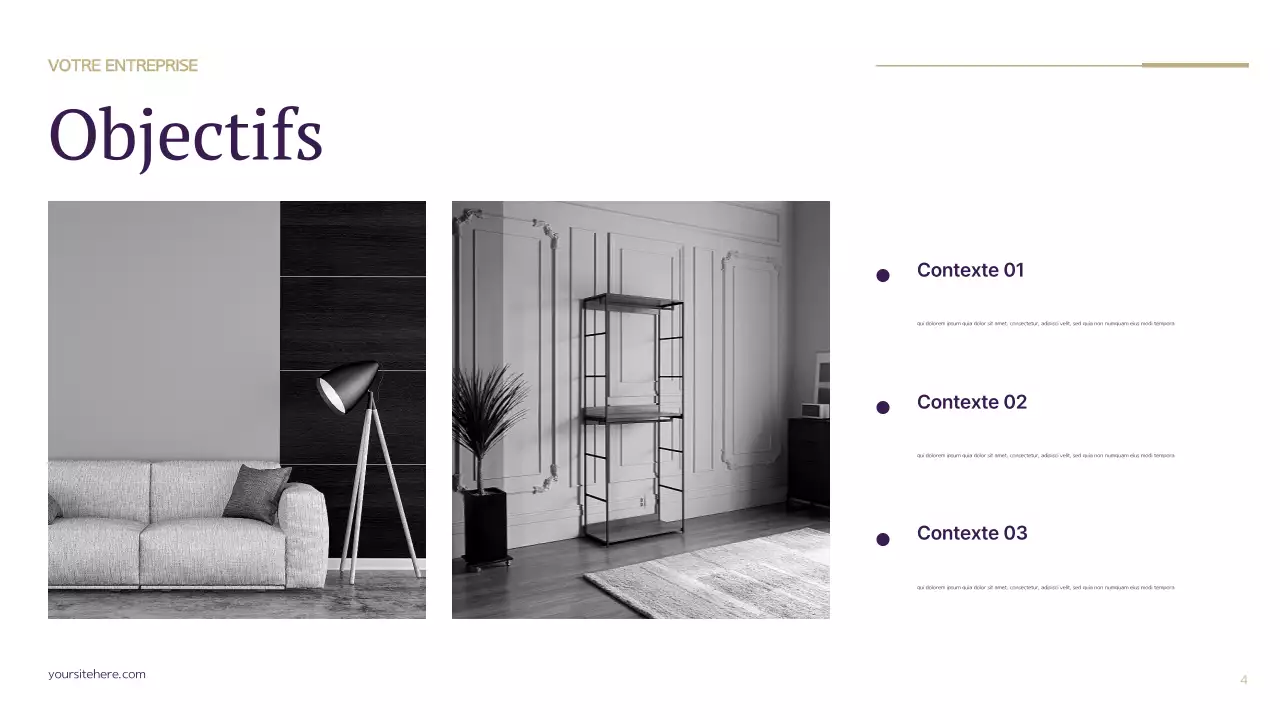 Plan d'affaires moderne pourpre