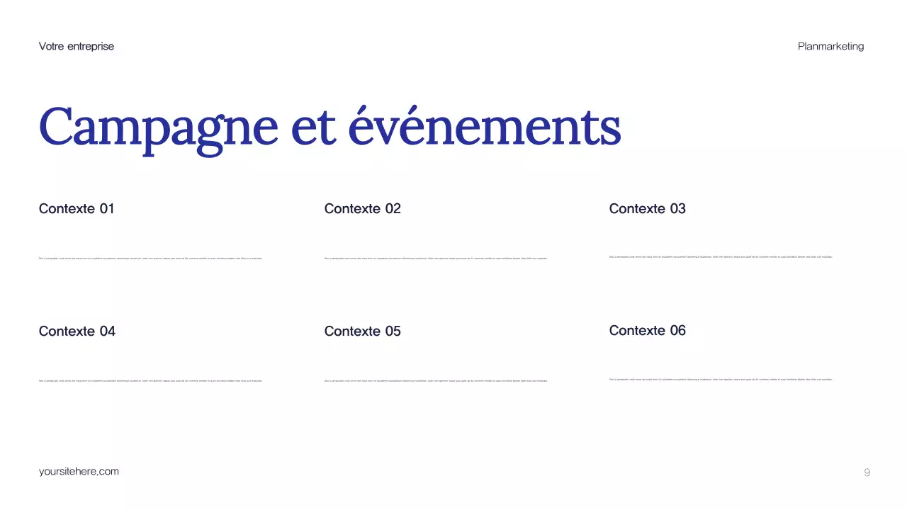 Plan de marketing de Blue Abstract