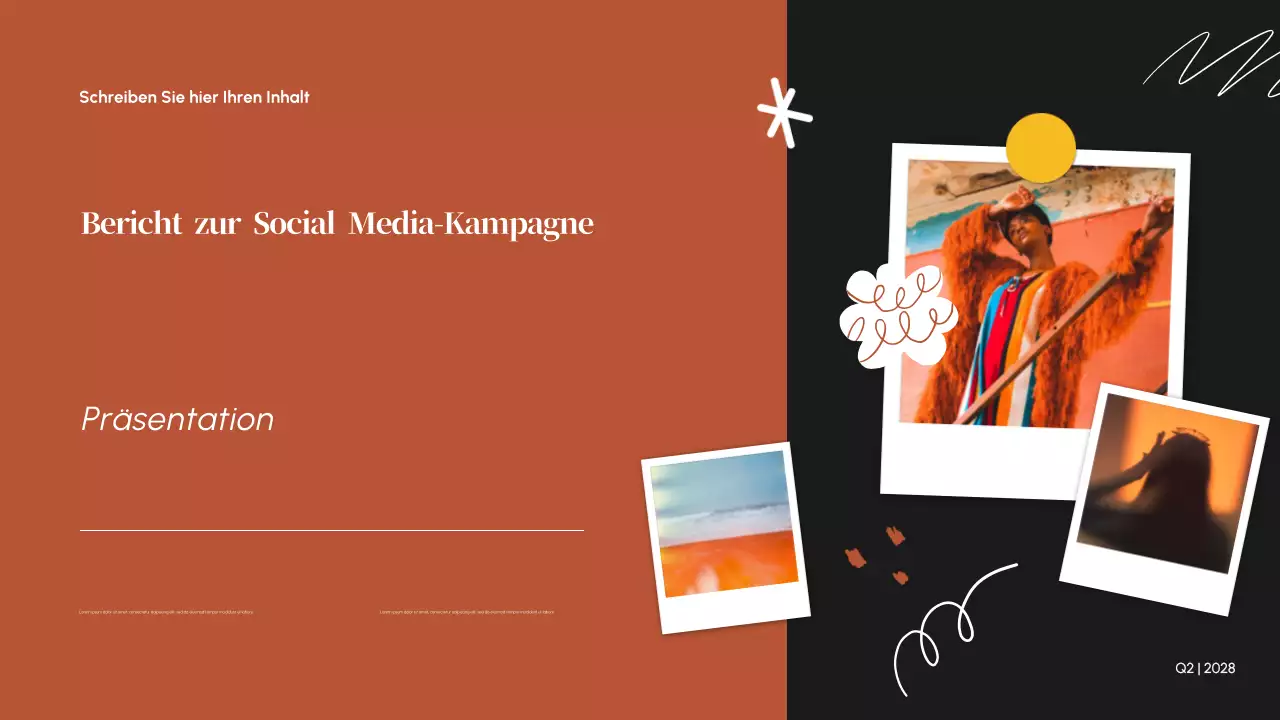 Orange Modern Social Media Bericht