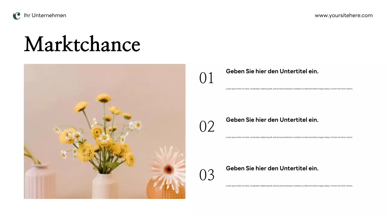 Rosa moderner Marketingplan