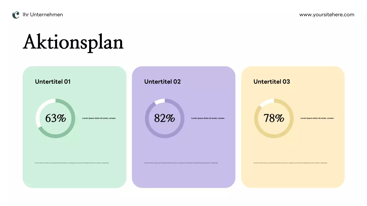 Rosa moderner Marketingplan
