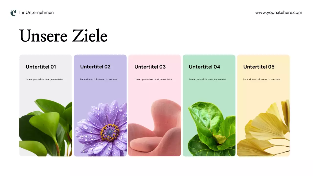 Rosa moderner Marketingplan