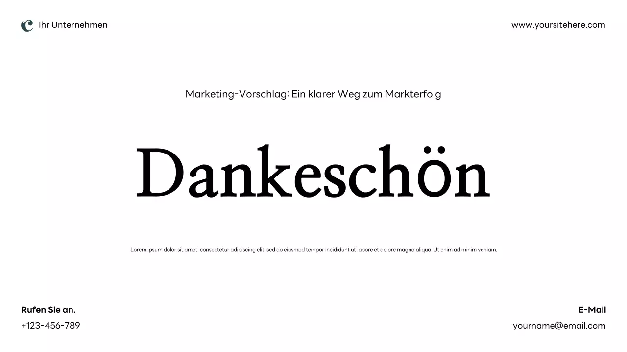 Rosa moderner Marketingplan