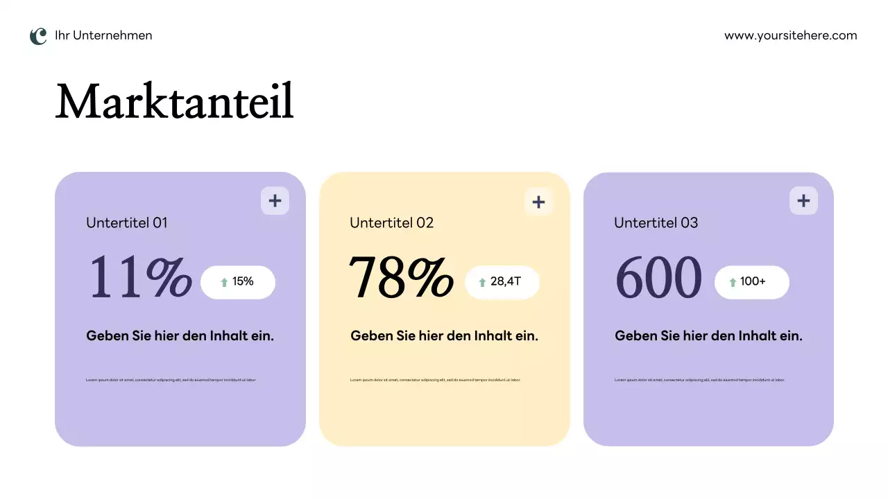 Rosa moderner Marketingplan