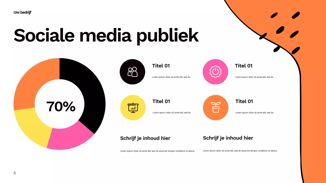 Kleurrijk Abstract Social Media Rapport