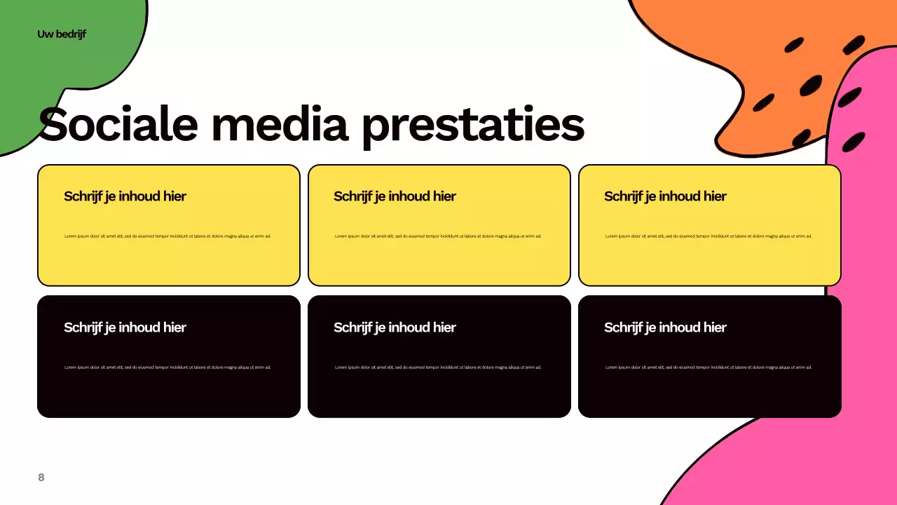 Kleurrijk Abstract Social Media Rapport
