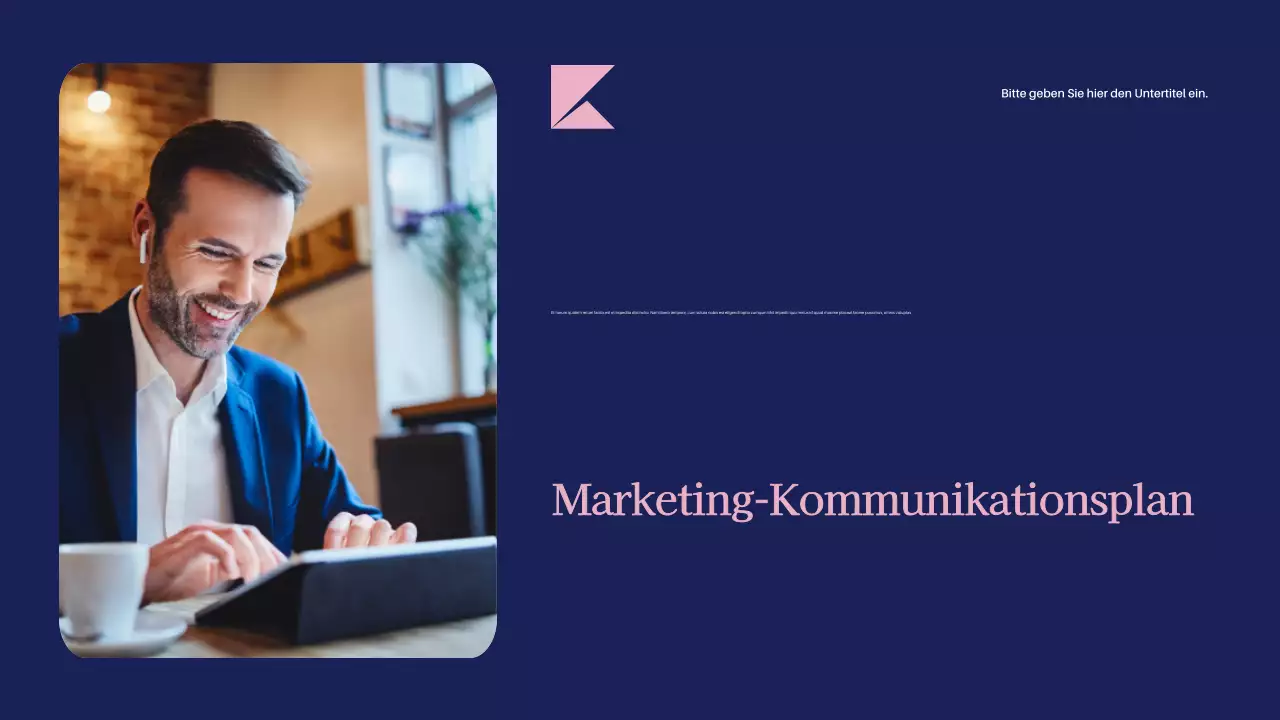 Navy Modern Marketing Plan Dokument