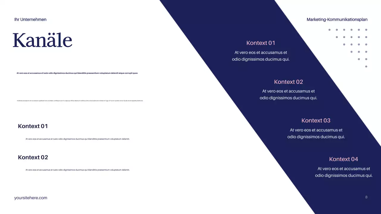 Navy Modern Marketing Plan Dokument