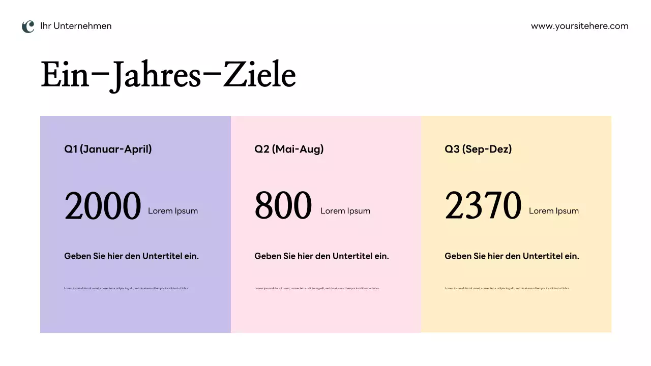 Rosa moderner Marketingplan