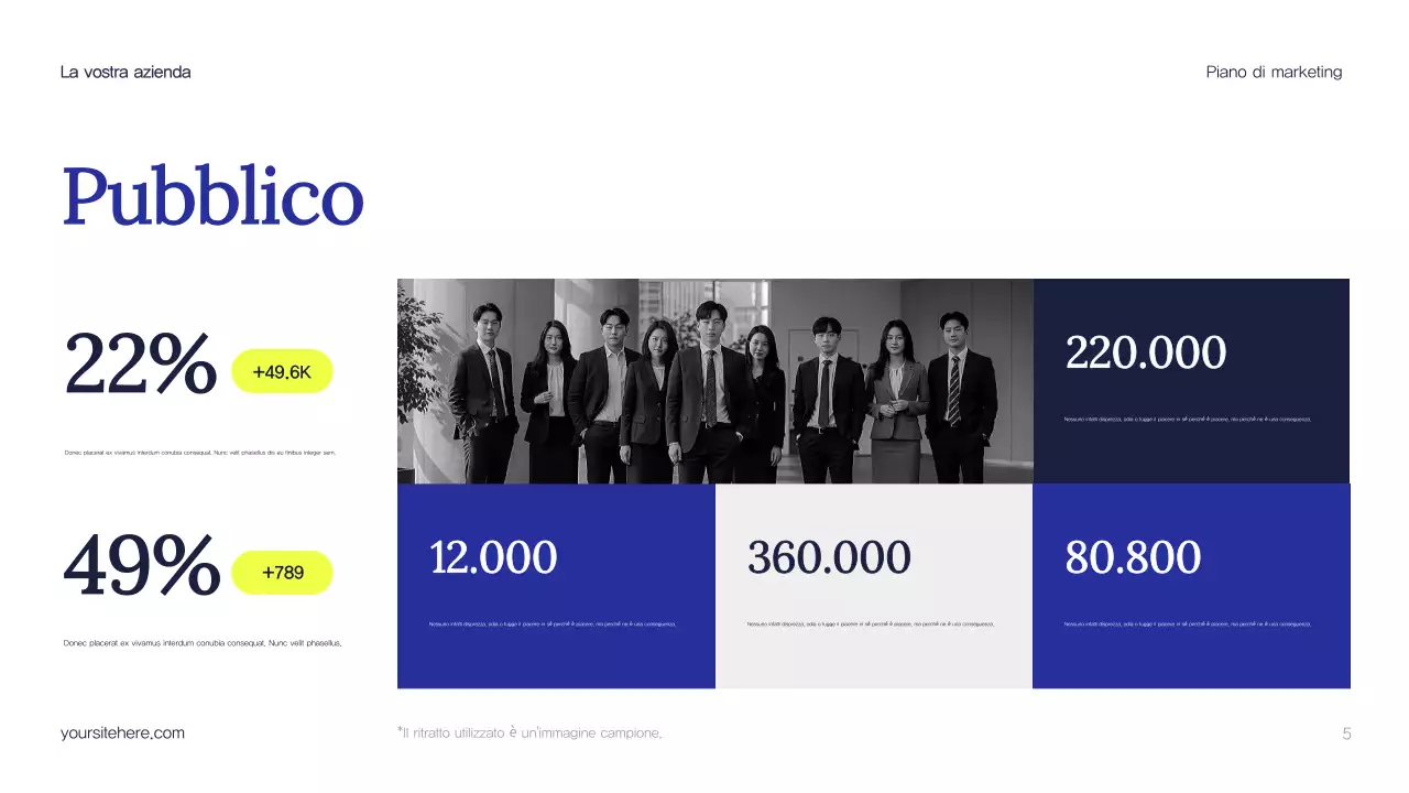 Piano di marketing Blue Abstract