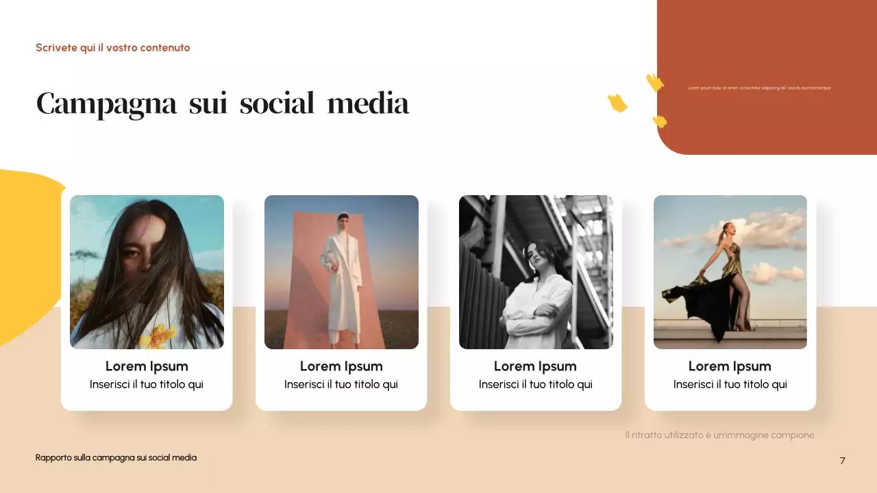 Rapporto sui social media di Orange Modern
