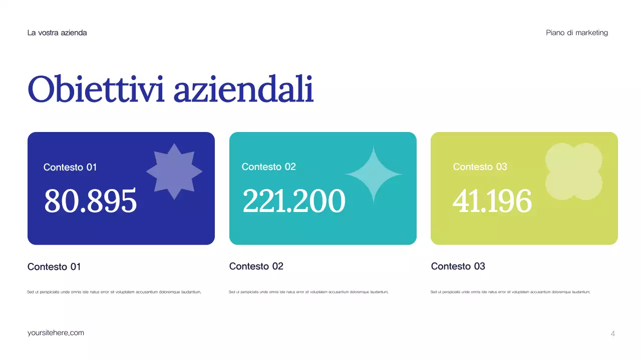 Piano di marketing Blue Abstract