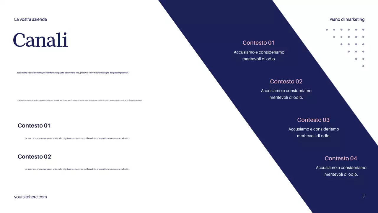 Documento sul piano di marketing moderno della Marina Militare