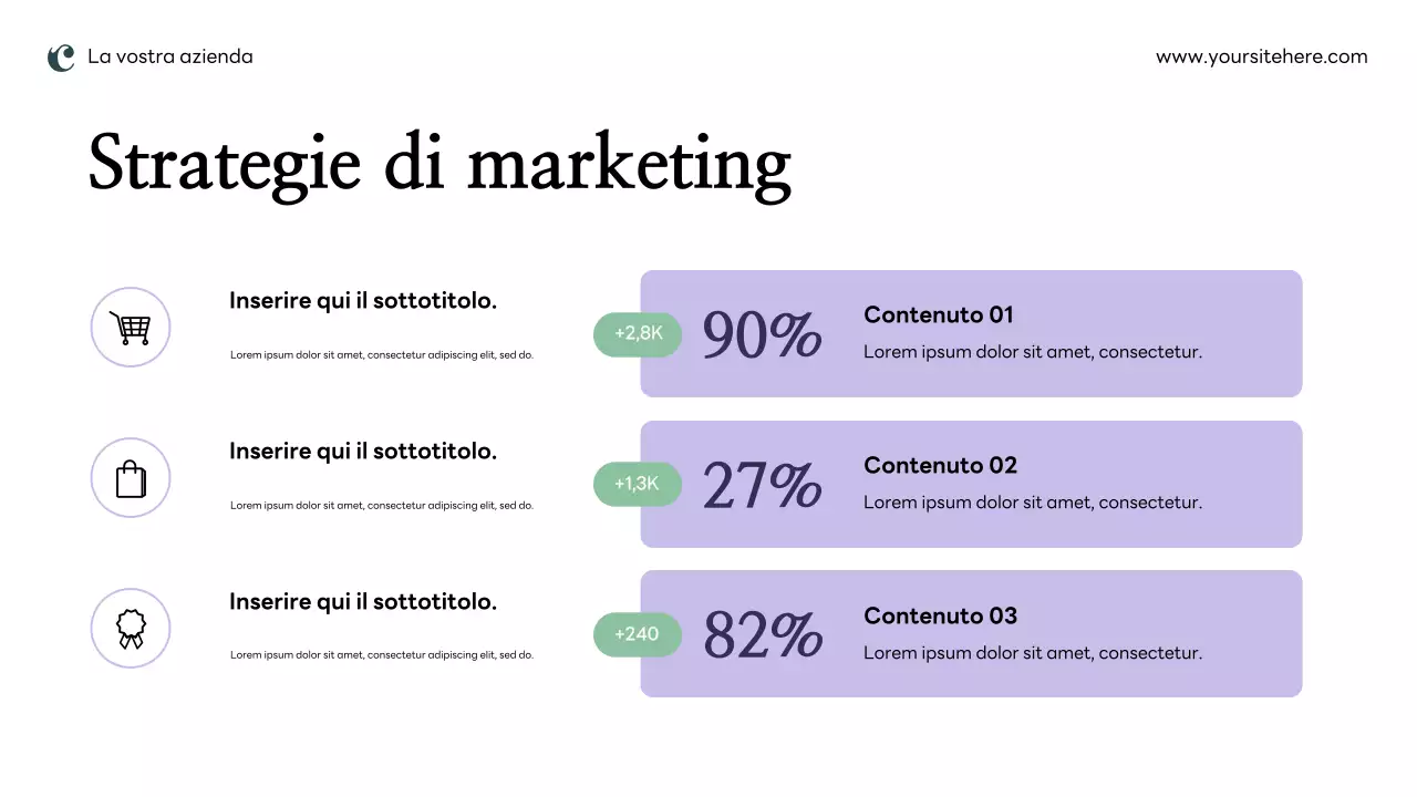 Piano di marketing rosa moderno