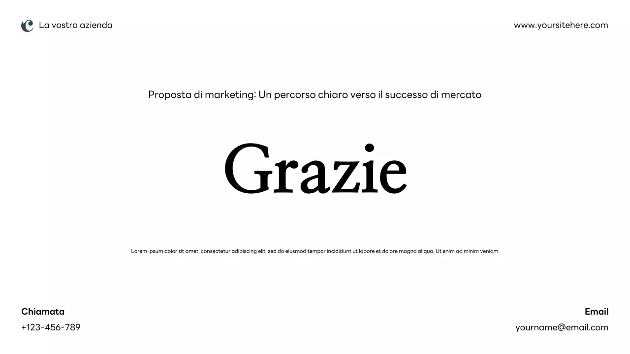 Piano di marketing rosa moderno