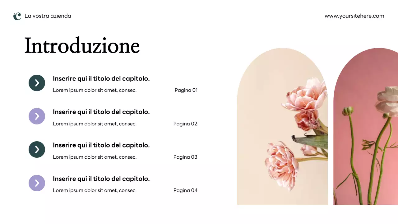 Piano di marketing rosa moderno