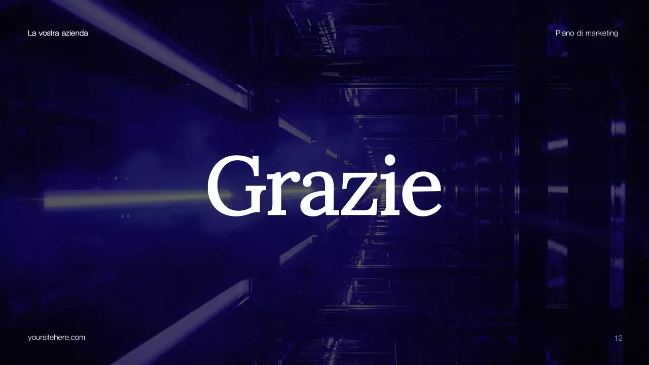 Piano di marketing Blue Abstract