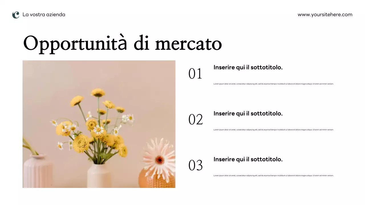Piano di marketing rosa moderno